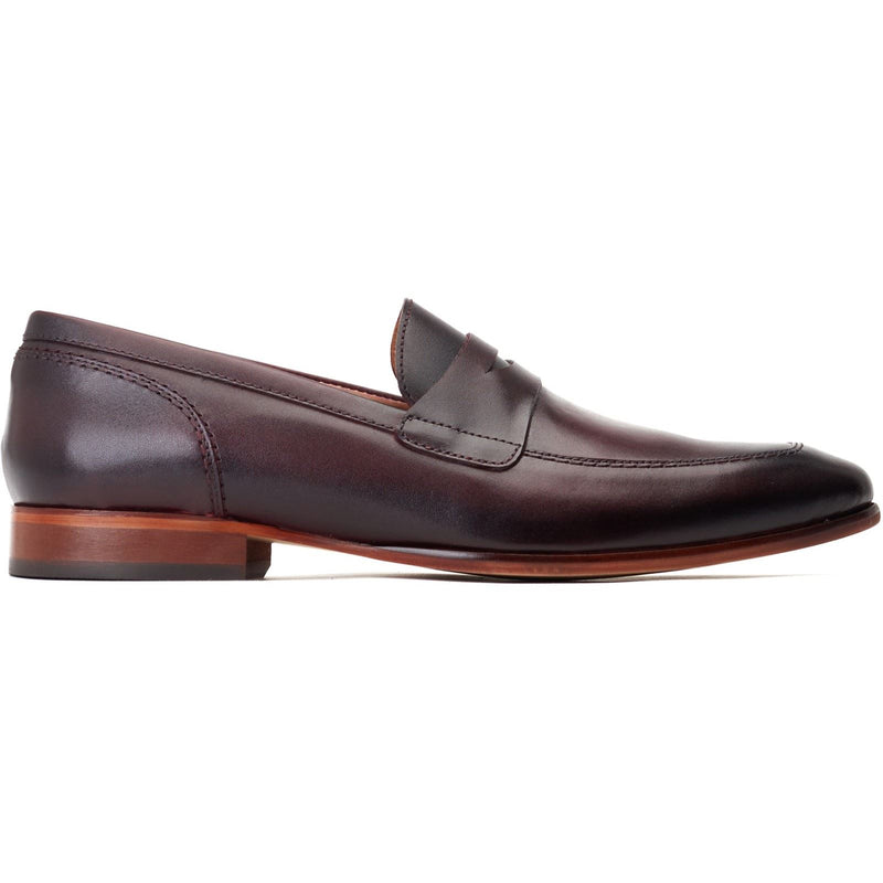 Base London Bruno Chaussures De Ville Bordeaux Pour Hommes En Cuir