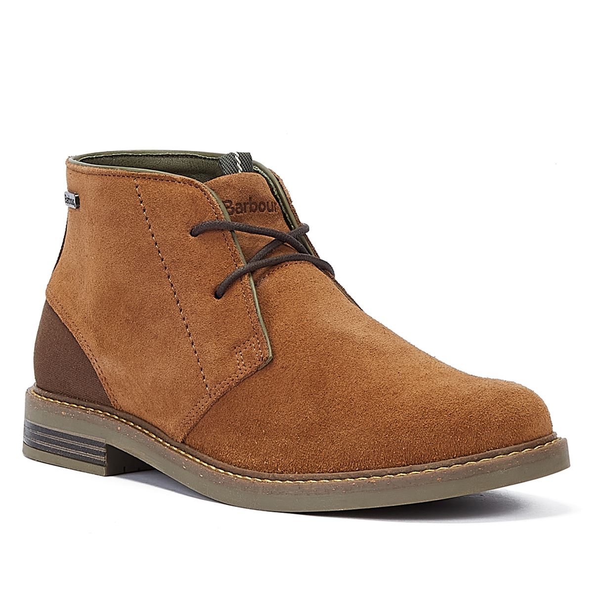 Barbour Bottes Beige En Daim Pour Homme À Lacets