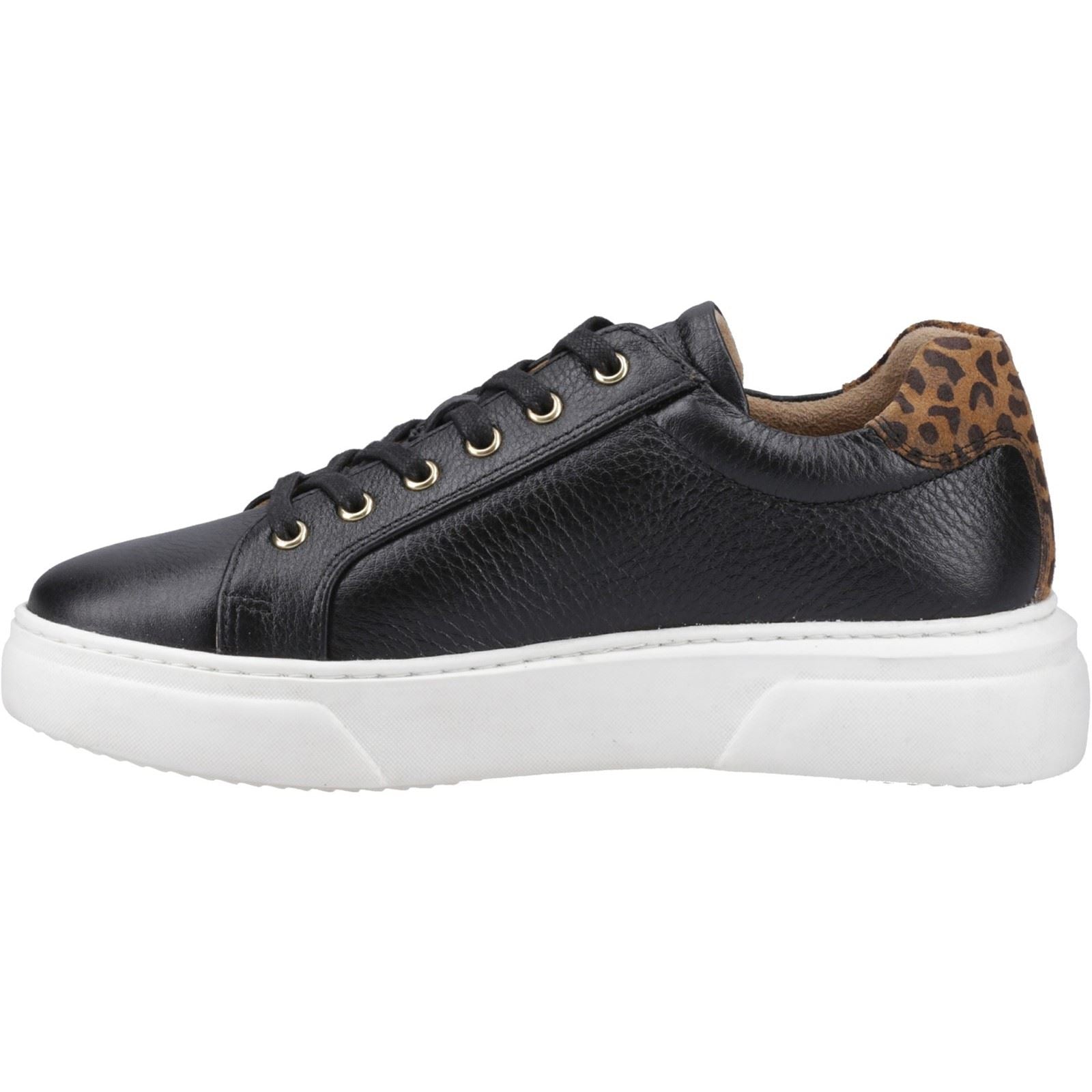 Hush Puppies Kathryn Baskets Noires En Cuir Pour Femmes