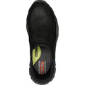 Skechers Respected Elgin Chaussures Mocassins Noires En Cuir Pour Hommes