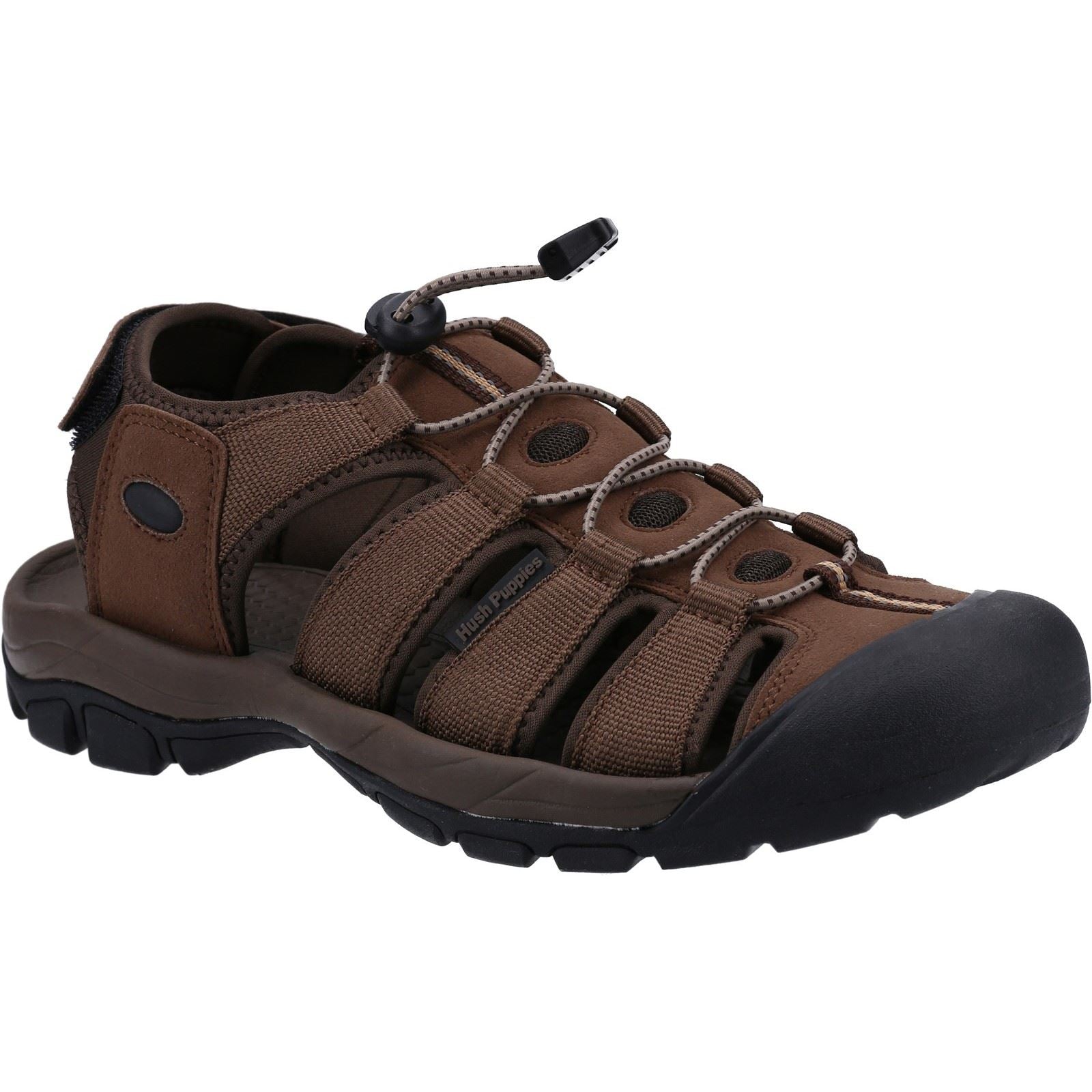 Hush Puppies Peru Sandales Pour Hommes En Polyuréthane/Sangle Tissée Marron