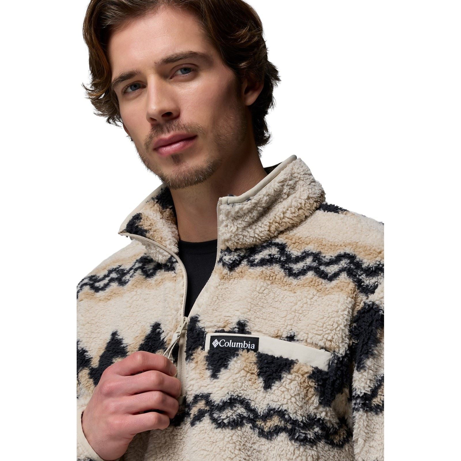 Columbia Rugged Ridge High Pile Half Zip Pull En Polaire Marron Pour Homme