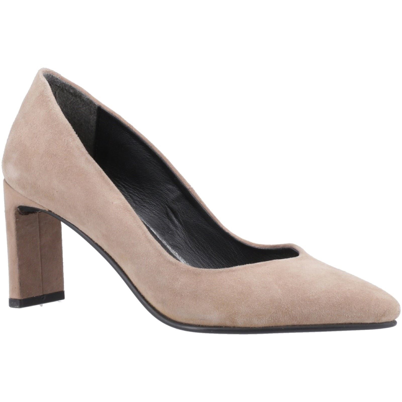 Hush Puppies Olivia Chaussures À Talon Rond Pour Femmes En Suède De Couleur Moka