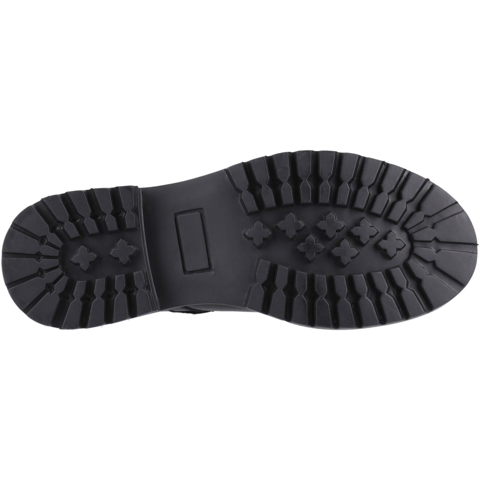 Hush Puppies Aurora Senior Chaussures Noires Pour Filles En Cuir