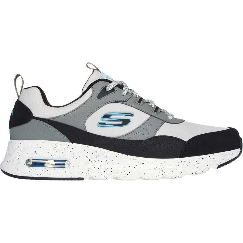 Skechers Skech-Air Court - Yatton Baskets Pour Hommes En Cuir Gris/Multicolore