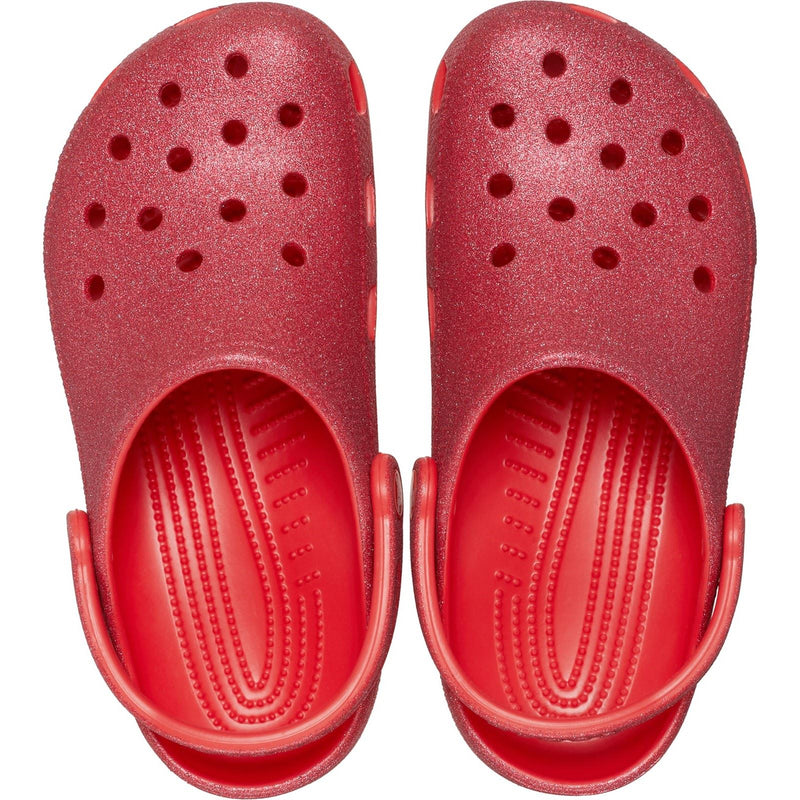 Crocs Classic Glitter Sabots Rouges Cerise en Thermoplastique
