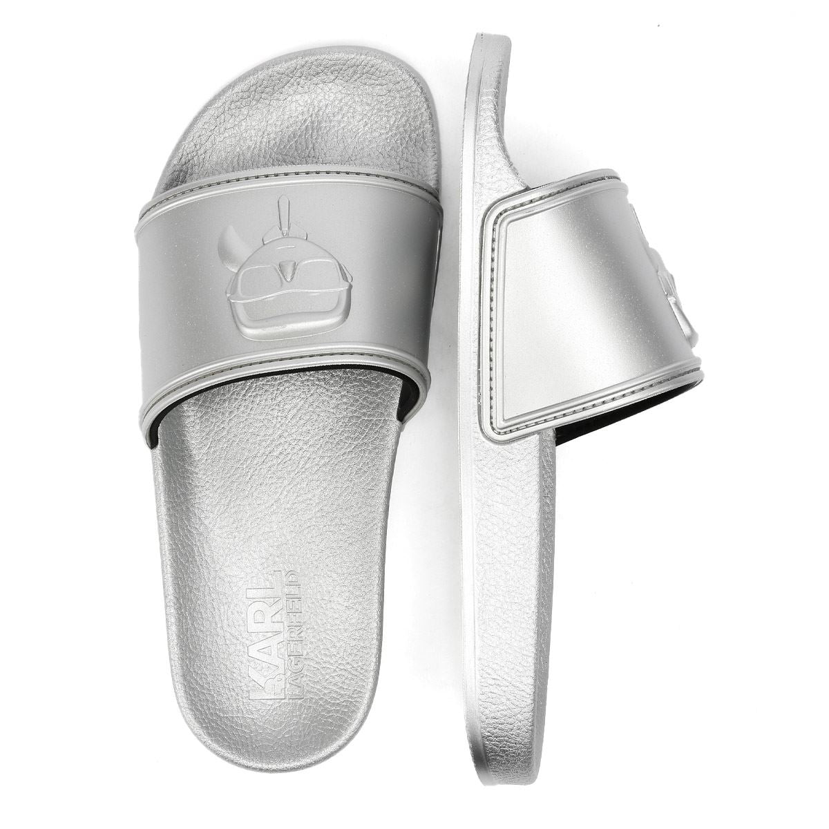 Karl Lagerfeld Kondo 2.0 Karl NFT Sandales Argentées Pour Femmes
