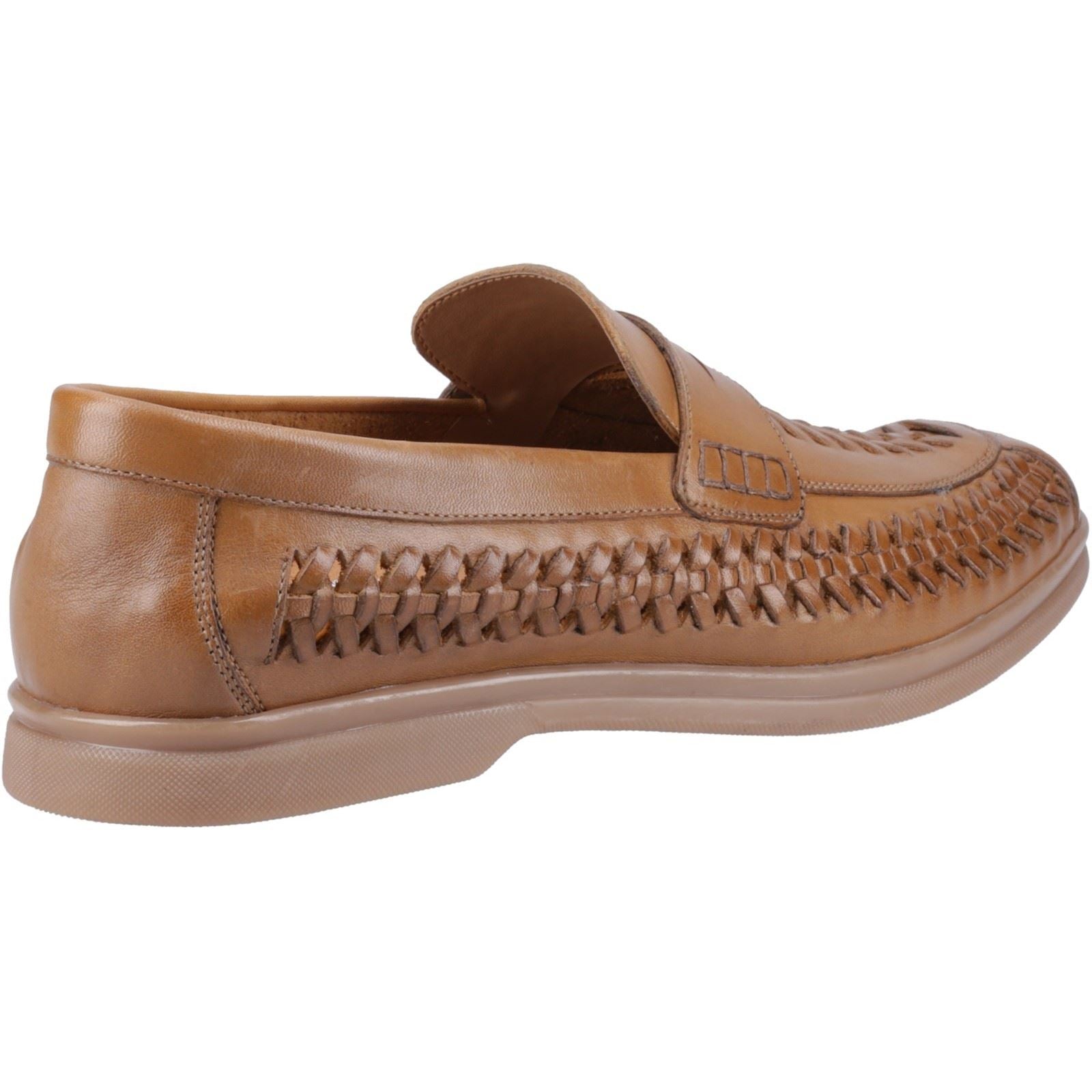 Hush Puppies Bowie Mocassins Pour Hommes En Cuir Couleur Fauve