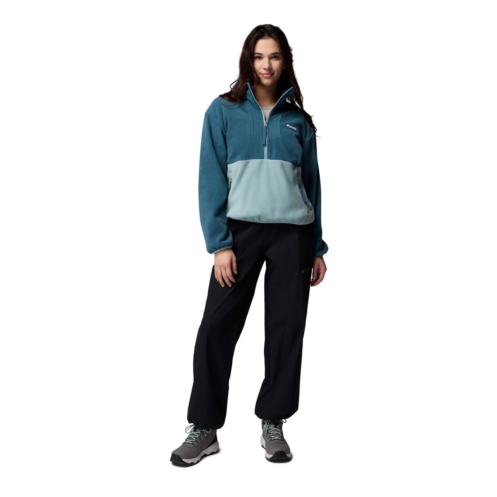 Columbia Sequoia Grove 1/2 Zip Vestes En Polaire Bleues Pour Femmes