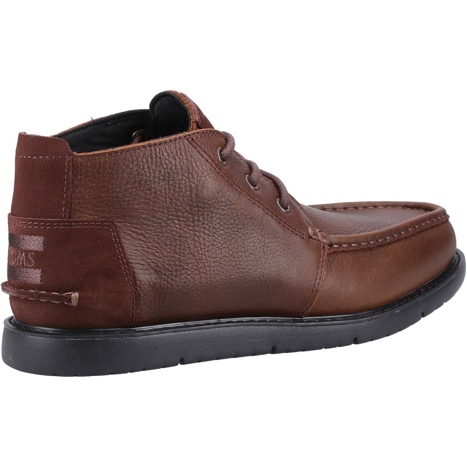 TOMS Navi Moc Chukka Bottines En Cuir Pour Hommes Marron
