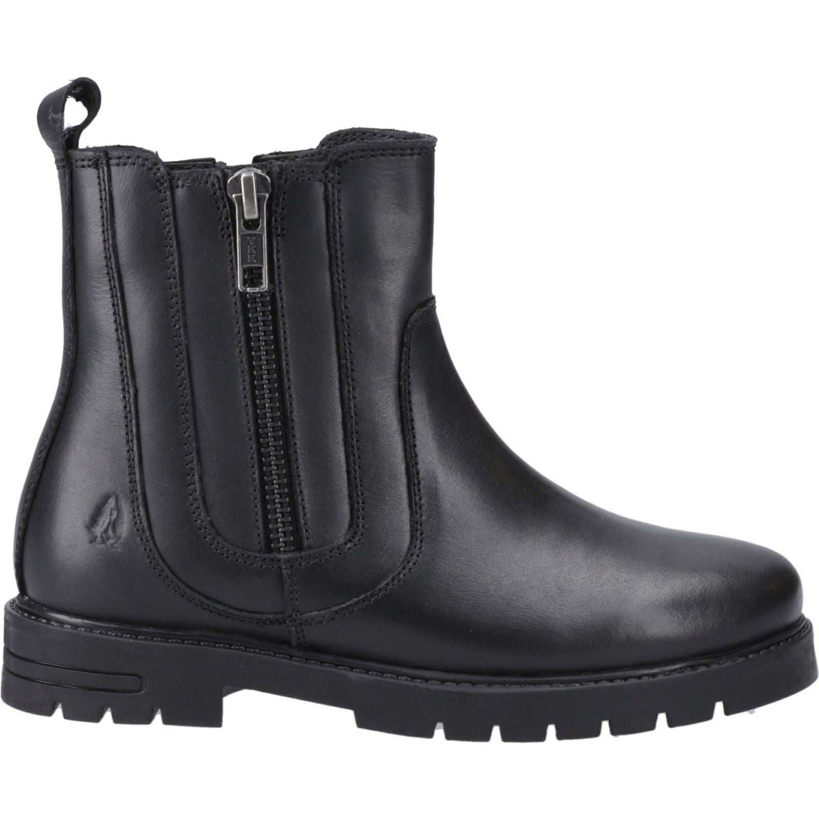 Hush Puppies Liana Chaussures Noires Pour Filles En Cuir
