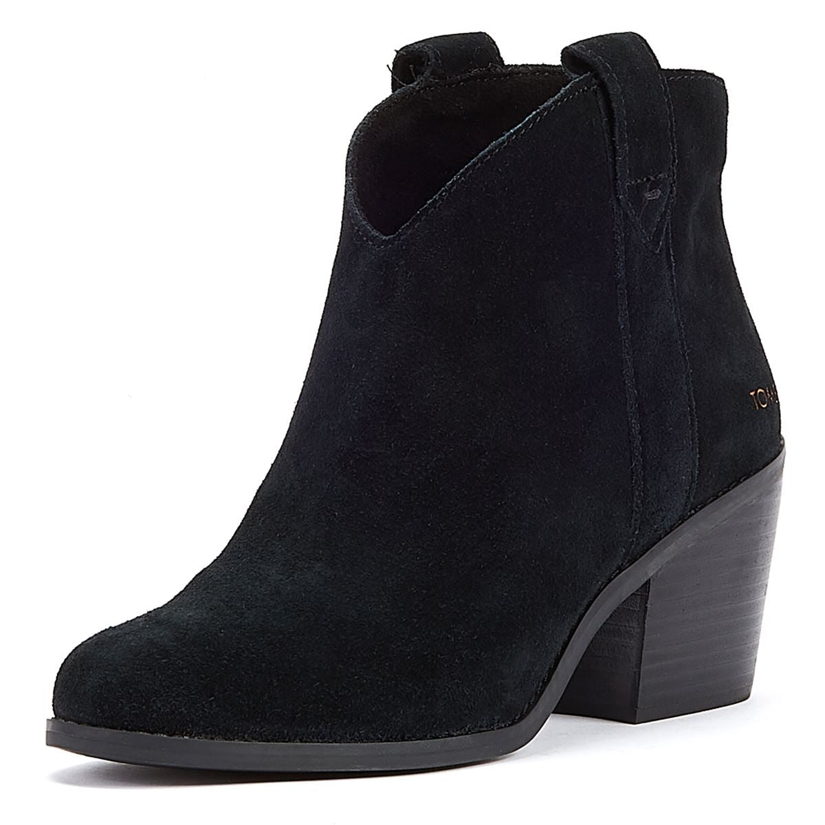 TOMS Bottes Noires En Daim Constance Pour Femme