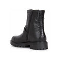 Geox Hoara Bottes En Cuir De Vache Pour Femme, Couleur Noire