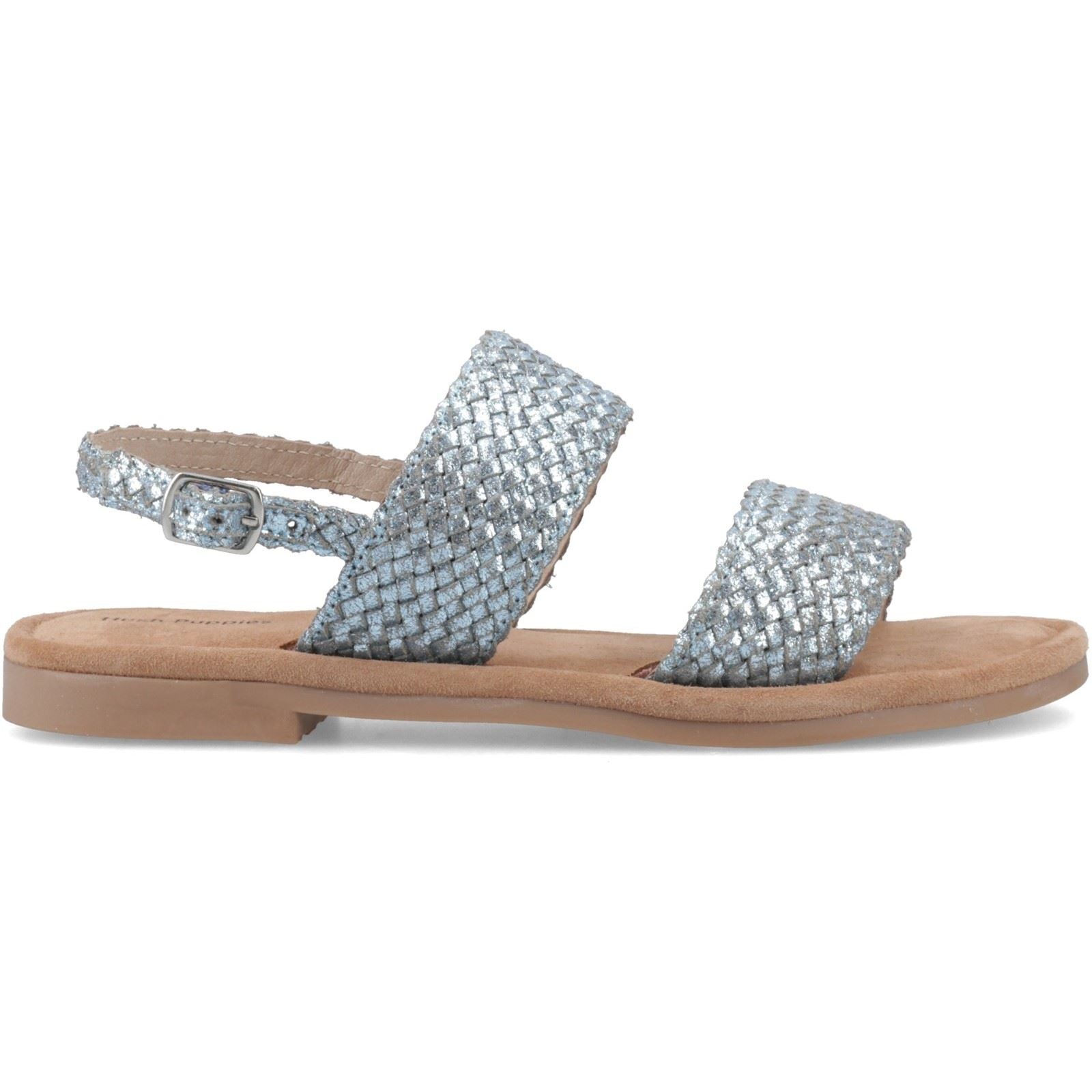 Hush Puppies Helene Sandales En Cuir Bleues Pour Femmes