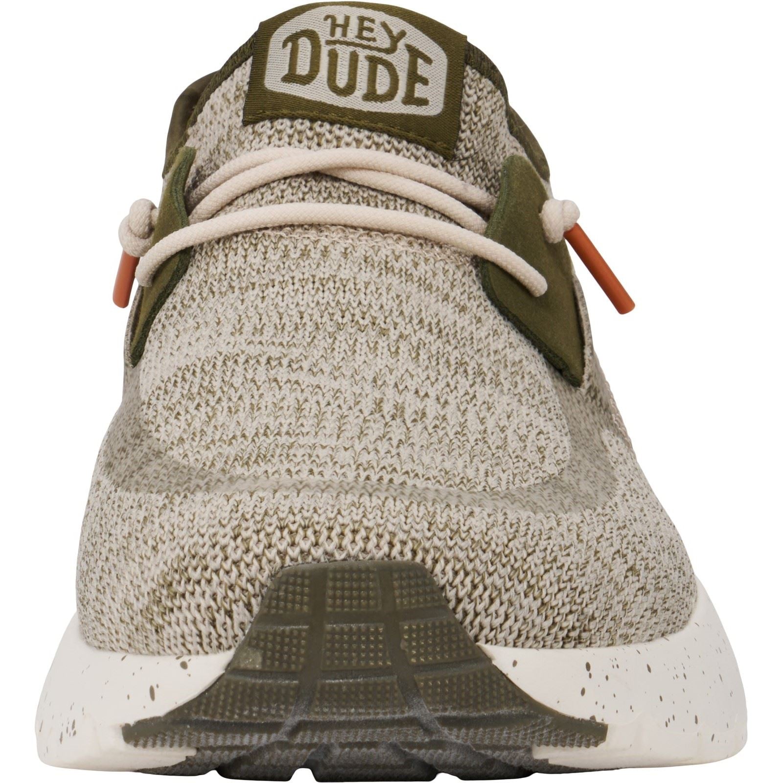 HEYDUDE Sirocco Sport Mode Baskets Pour Homme Vert/Olive Poussiéreux/Orange