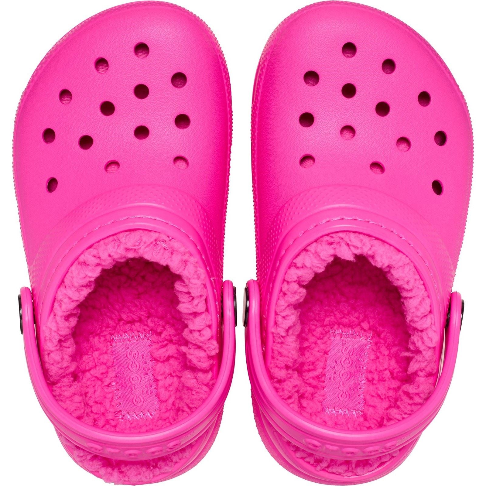 Crocs Classic Lined Sabots En Plastique Thermoplastique Unisexe Pour Enfants De Couleur Rose