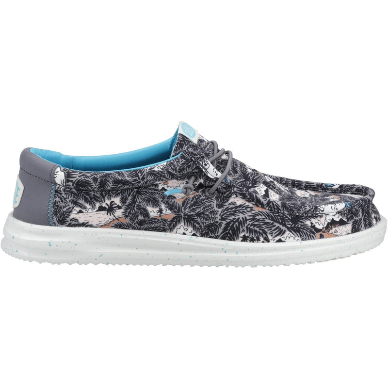 HEYDUDE Wally H2O Tropical Chaussures Bateau Tropicales Noires Pour Hommes