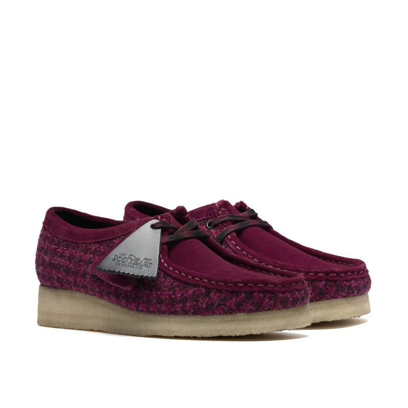Clarks Originals Wallabee Chaussures Violettes Pour Femmes En Textile
