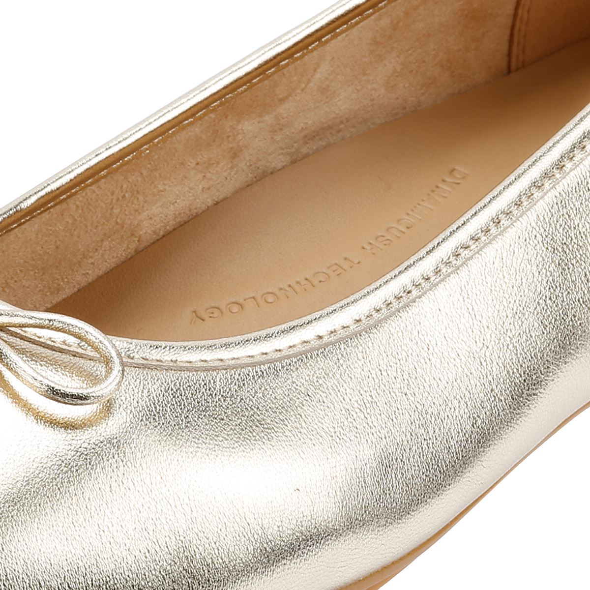 FitFlop Delicato Femmes Plates En Cuir Métallisé Doré