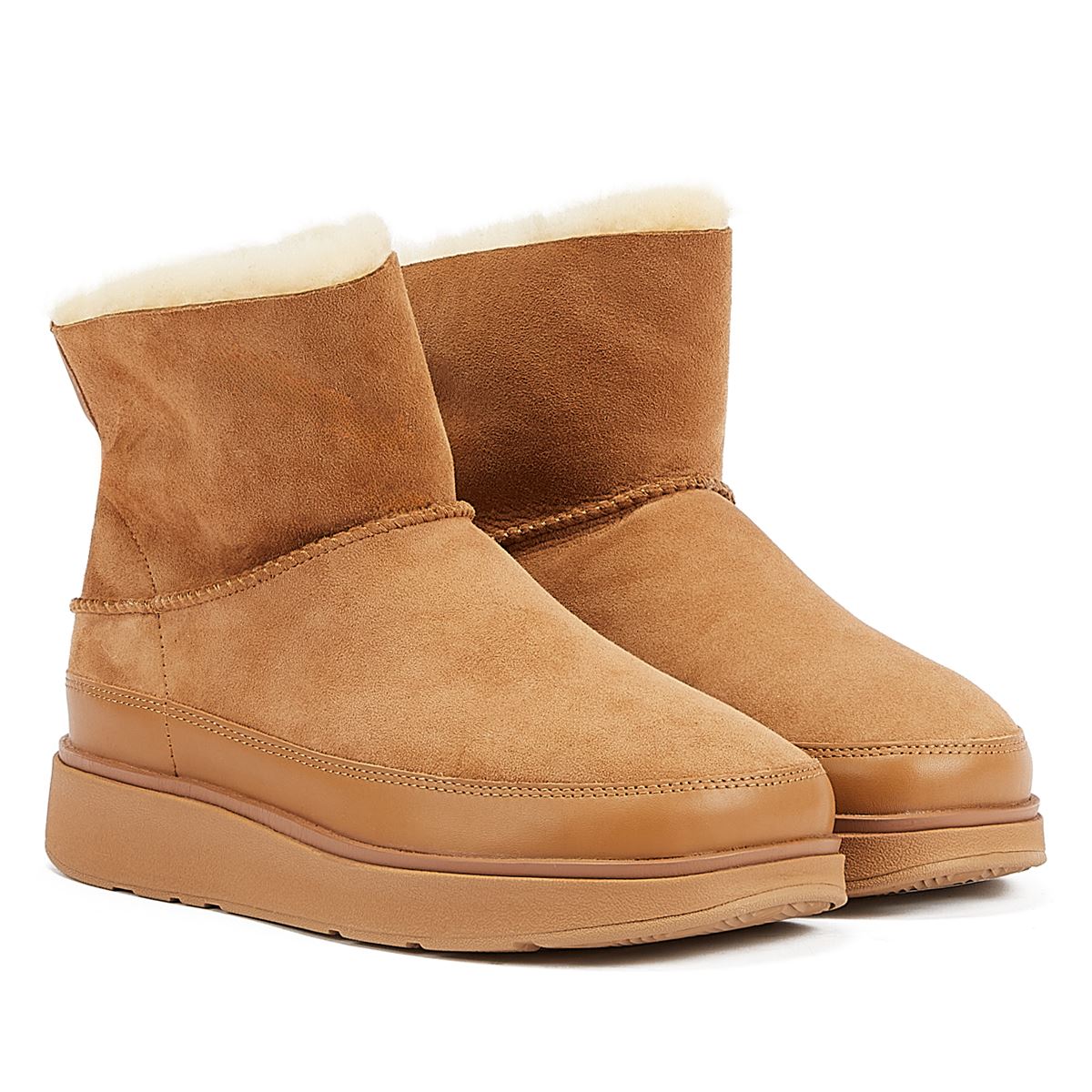 FitFlop Bottes Pour Femmes En Peau De Mouton Retournée Beige