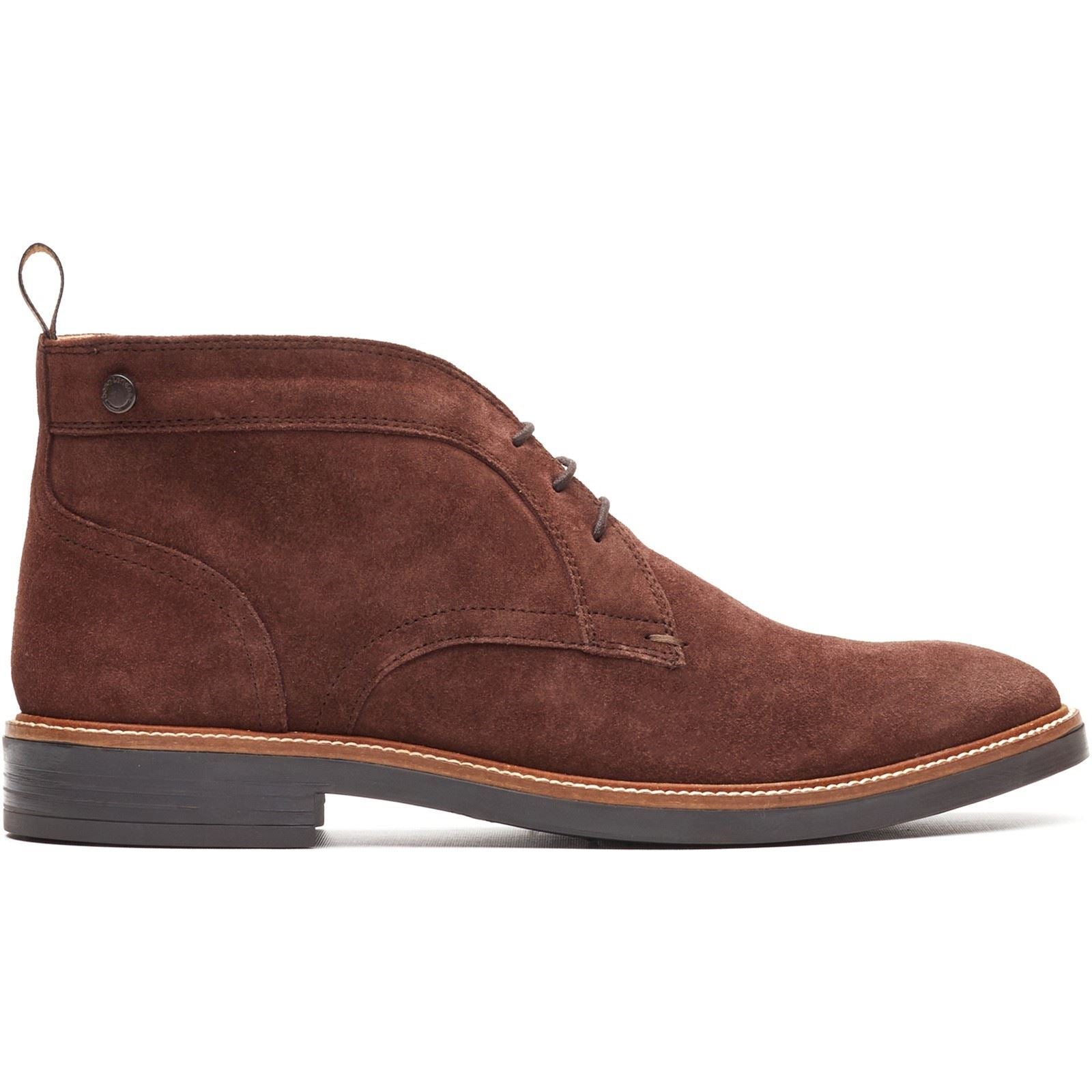 Base London Lincoln Chukka Bottes En Cuir Pour Hommes Marron