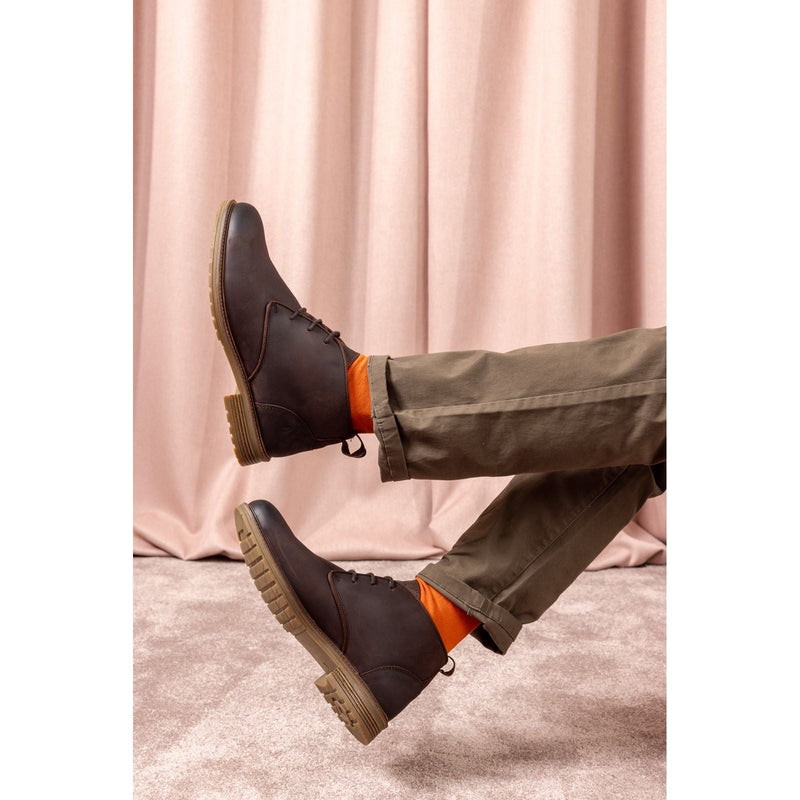 Hush Puppies Ricky Bottes De Cheville Pour Homme En Cuir Marron