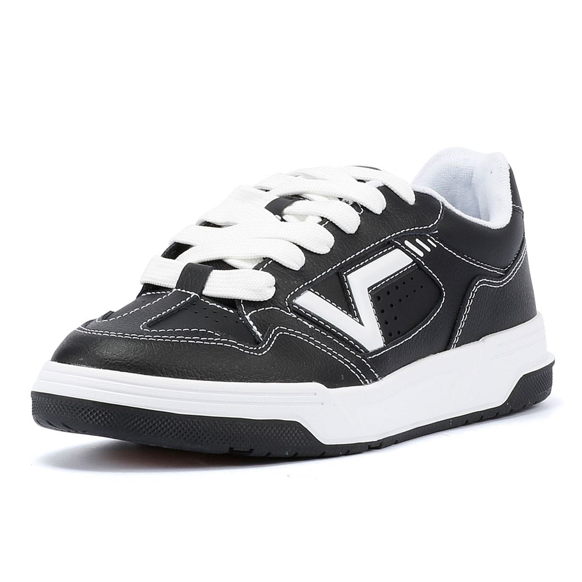Vans Upland Baskets En Cuir Noir/Blanc