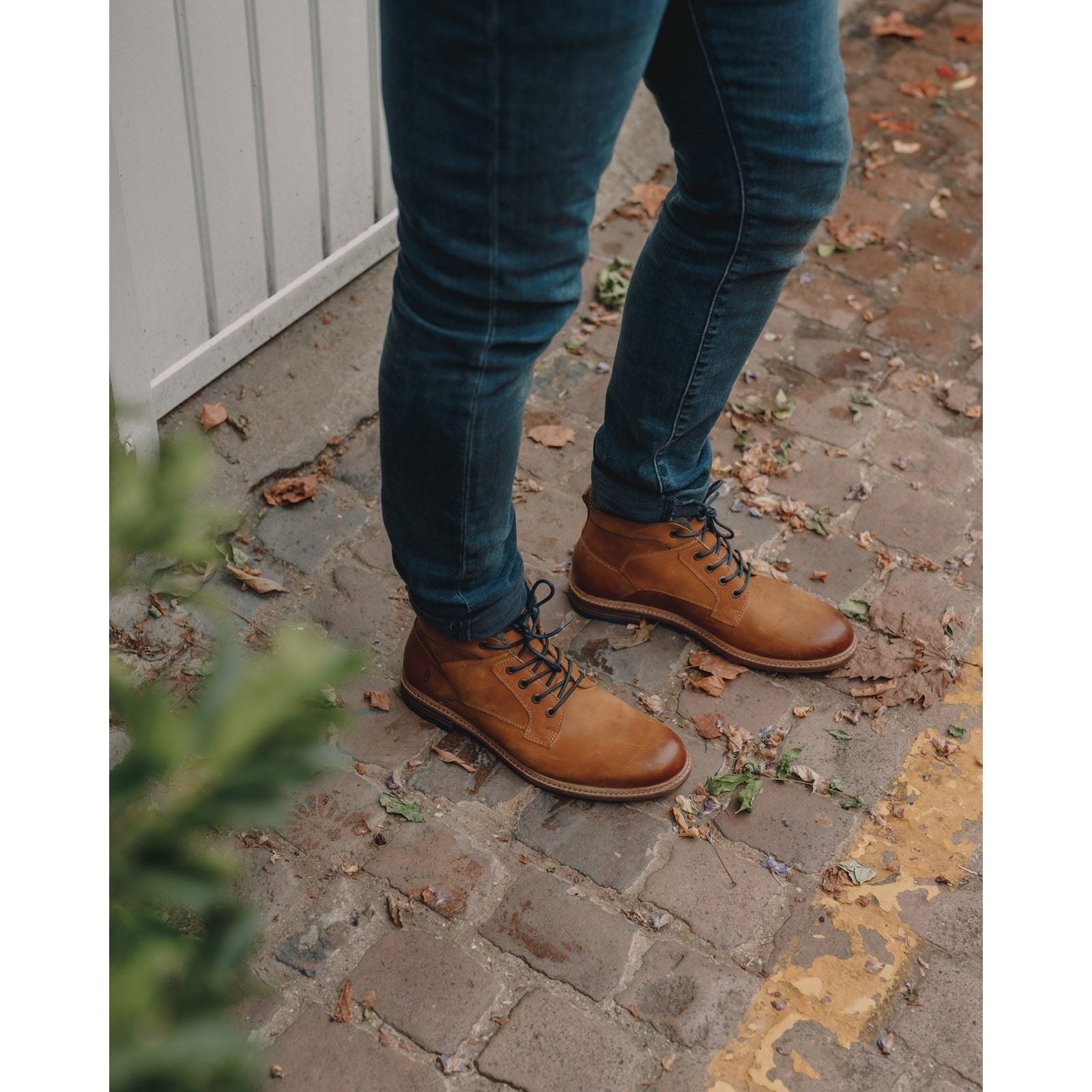 Hush Puppies Joel Bottes Pour Hommes En Cuir Couleur Chameau