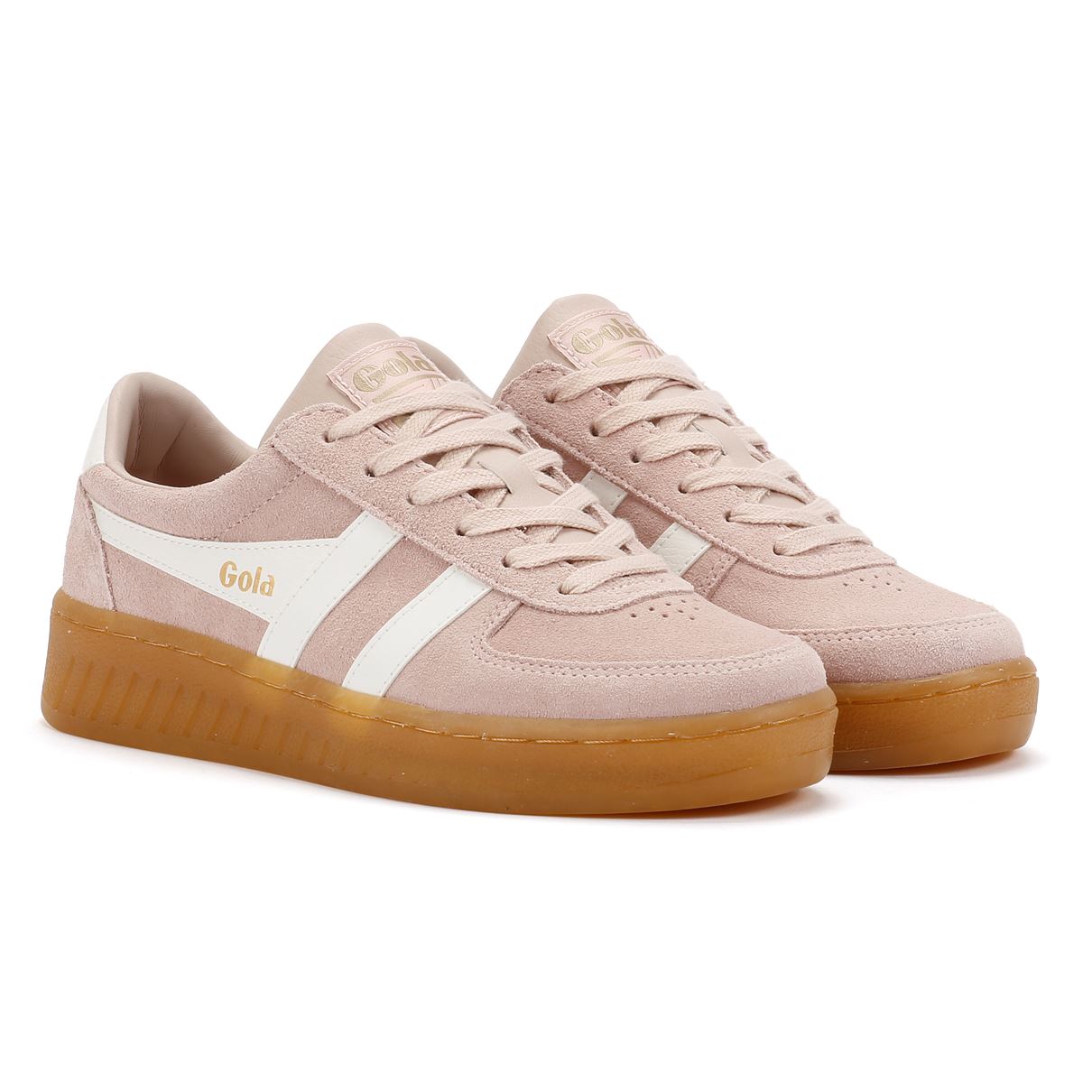 Gola Grandslam Chaussures De Sport Roses Pour Femmes En Daim