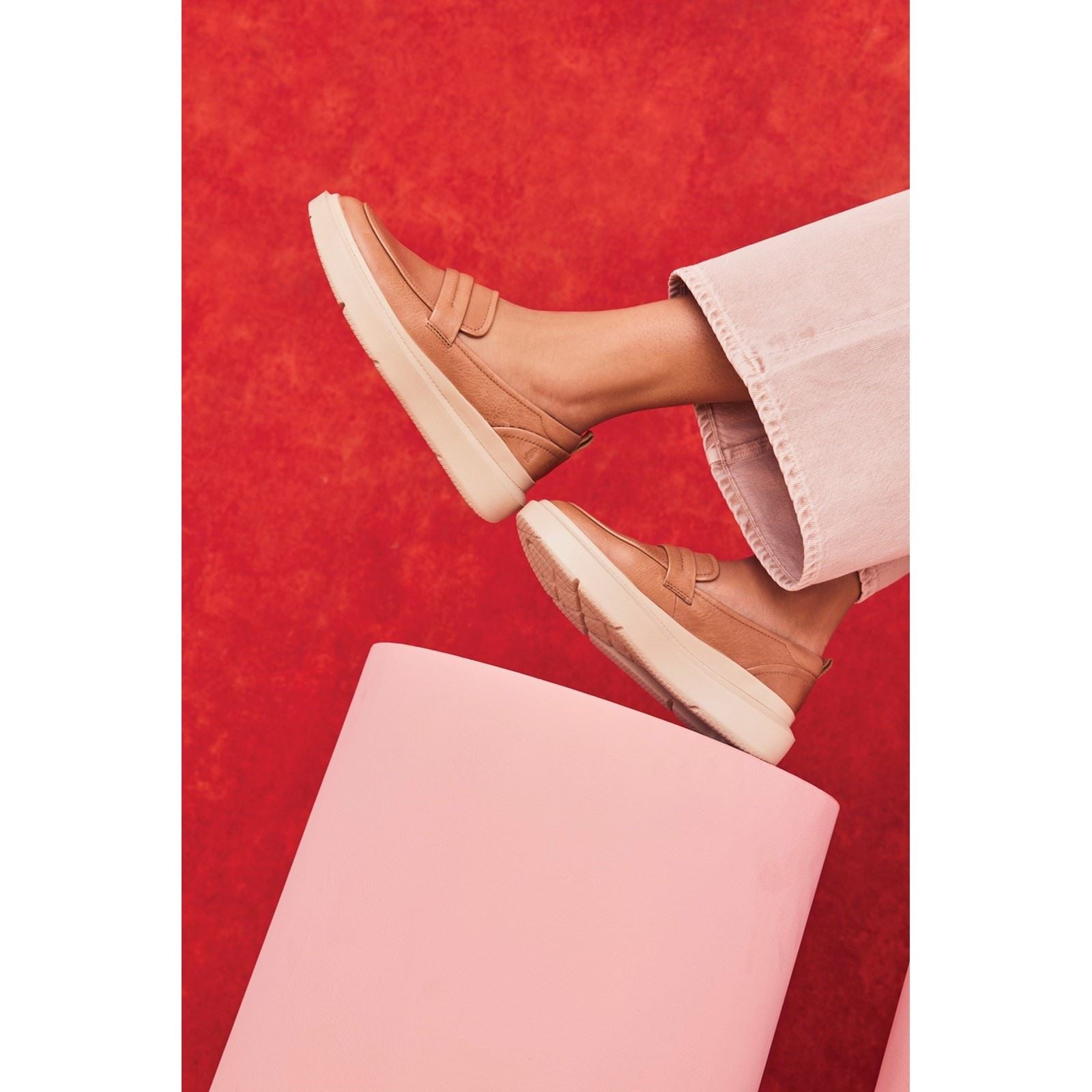 Hush Puppies Joy Penny Mocassins En Cuir Pour Femme Couleur Marron Clair