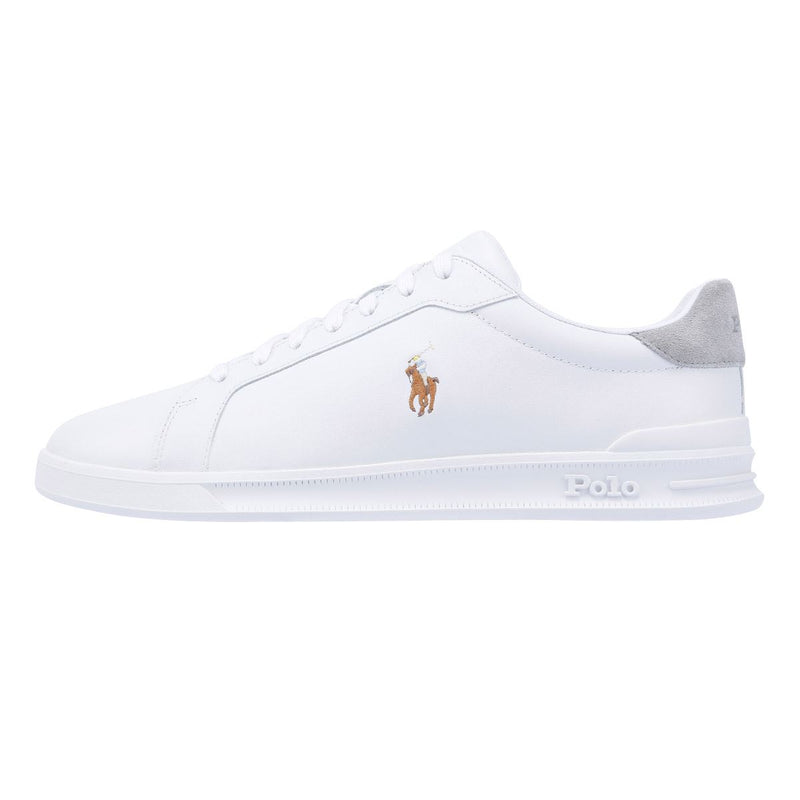 Ralph Lauren Heritage Court II Baskets Blanches En Cuir Pour Hommes