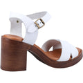 Hush Puppies Georgia Sandales Blanches Pour Femmes En Cuir