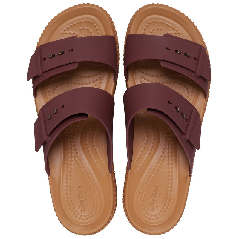 Crocs Brookly Buckle Low sandales en thermoplastique pour femmes en argile foncé