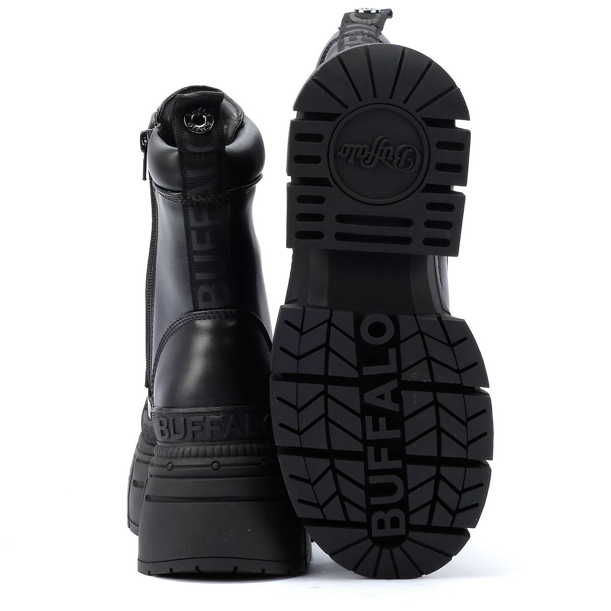 Buffalo Gospher Zip bottes noires pour femmes