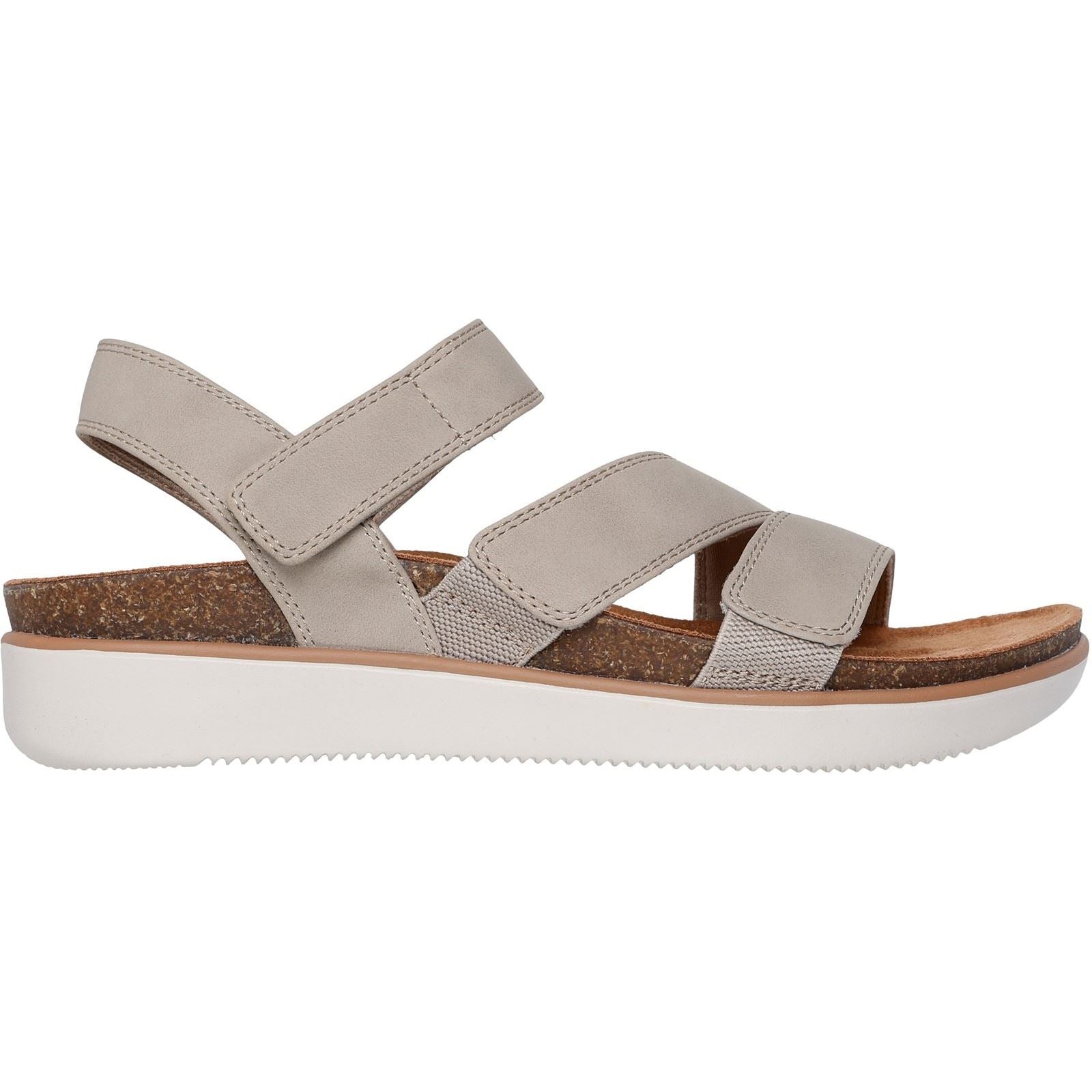 Skechers Lifted Comfort Sandales Taupe En Polyuréthane Pour Femmes