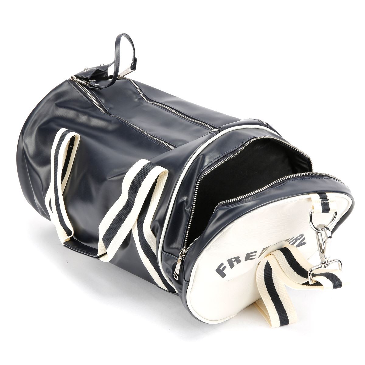 Fred Perry Classic Barrel Sac Croisé En Synthétique Marine/Écru