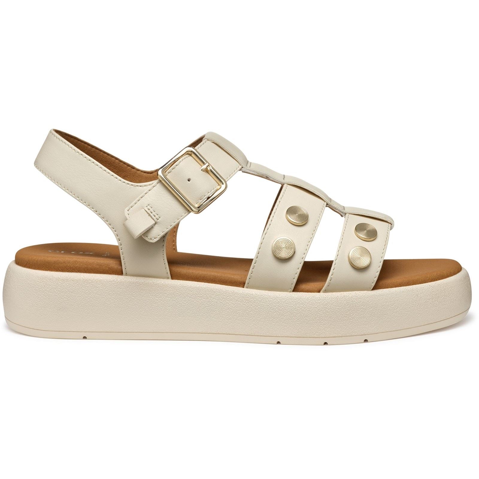 Geox D CAMALEI Sandales En Polyuréthane Synthétique Pour Femmes En Papyrus