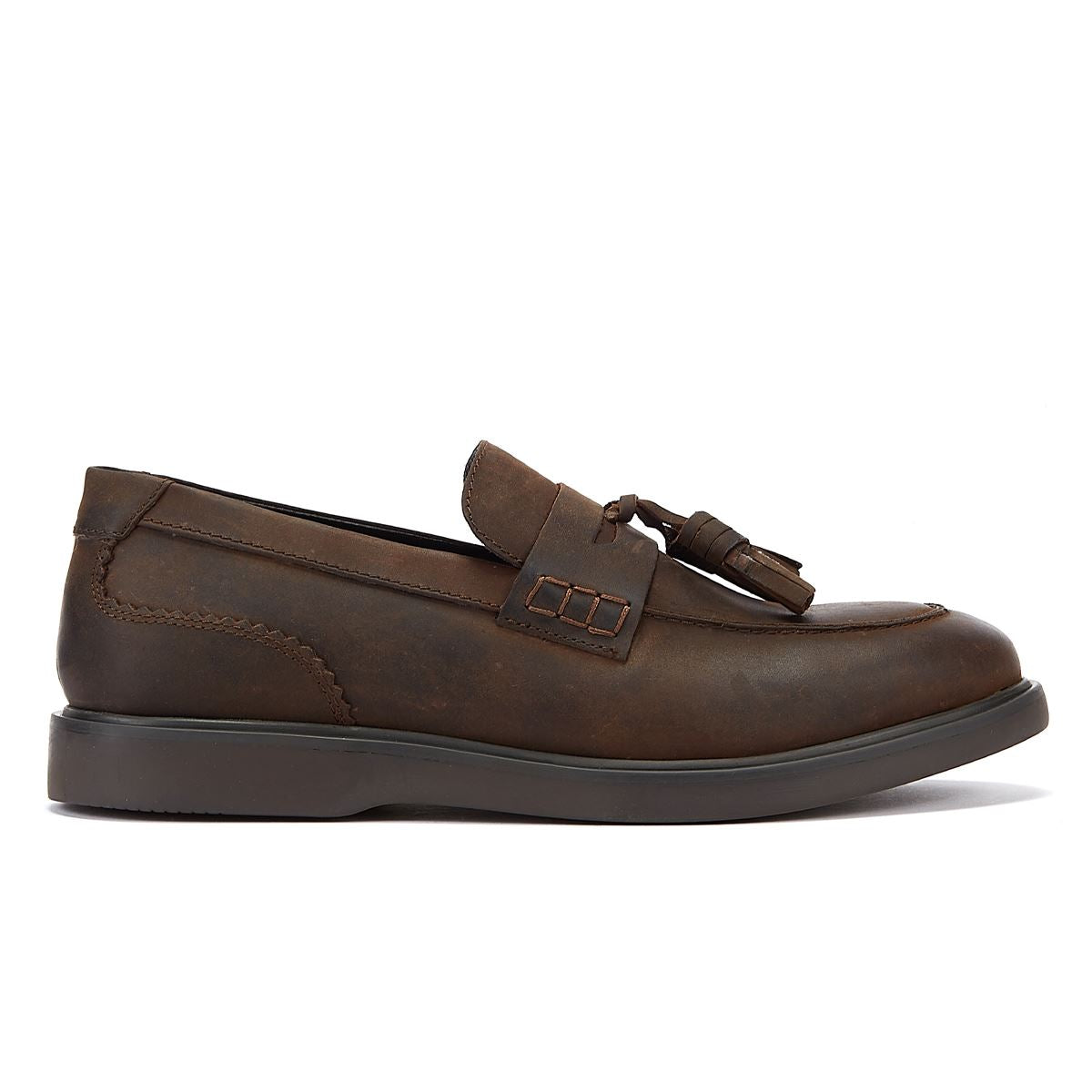 Hudson Mocassins Pour Hommes En Cuir Marron Cato Loafer Crazy