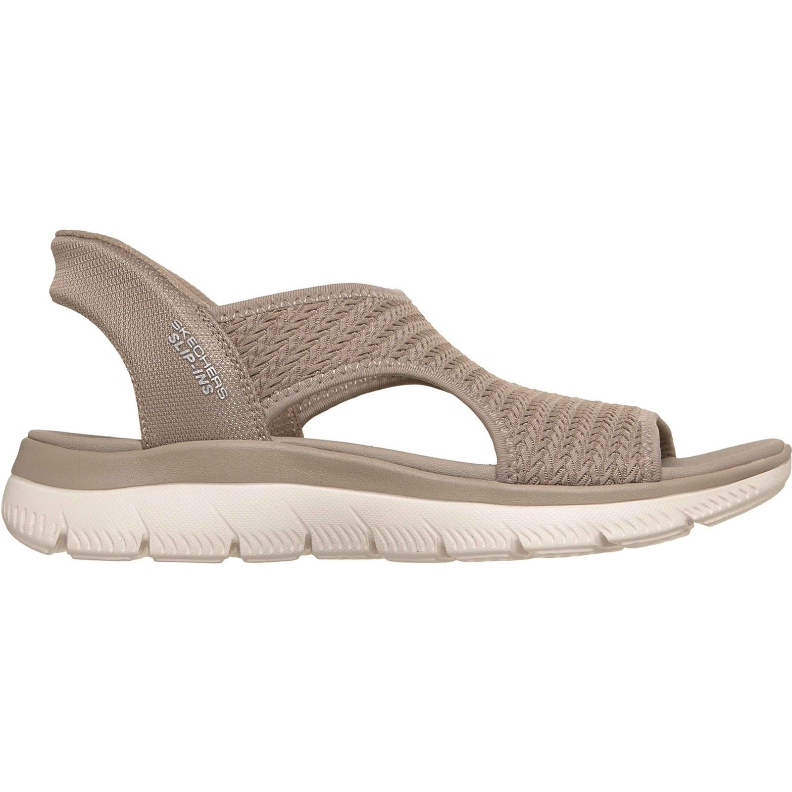 Skechers Summits Sweetly Evolved Sandales Taupe En Textile Pour Femmes