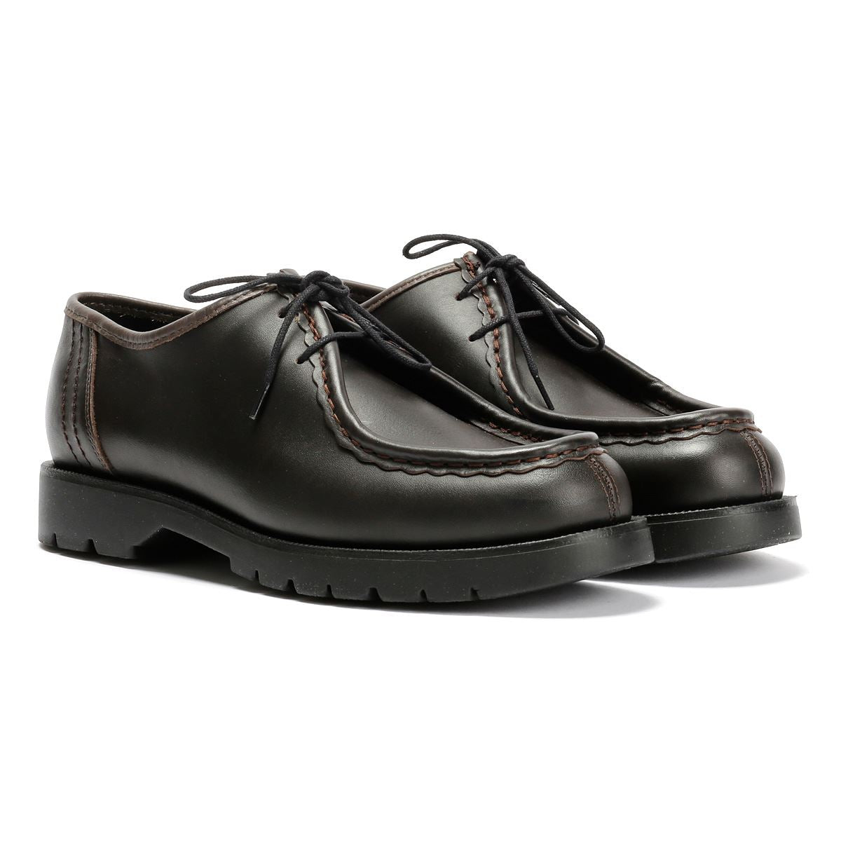 Kleman Padror Chaussures En Cuir Pour Hommes Brunes À Lacets