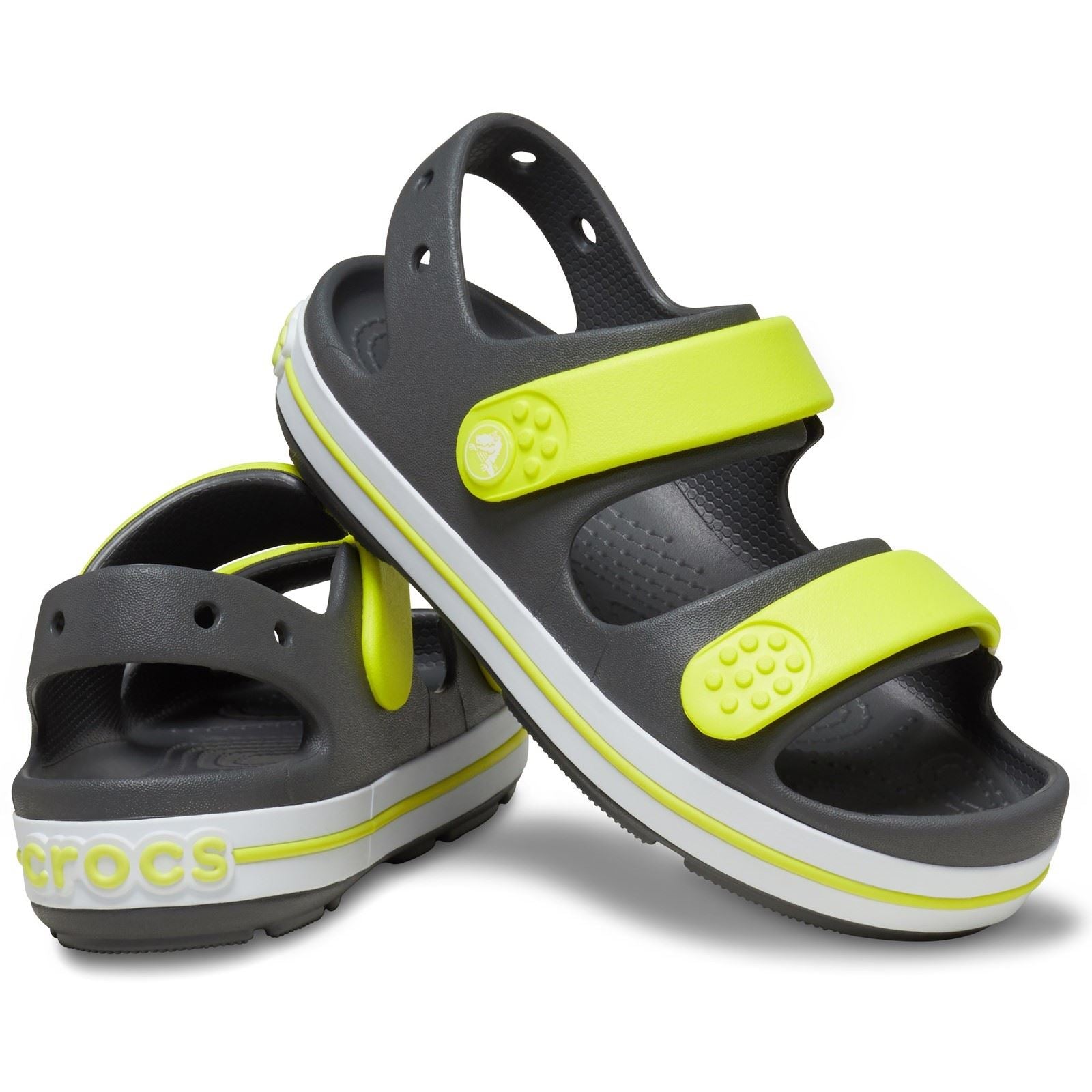 Crocs Crocband Play Sandales En Thermoplastique Gris Ardoise/sable Acidulé