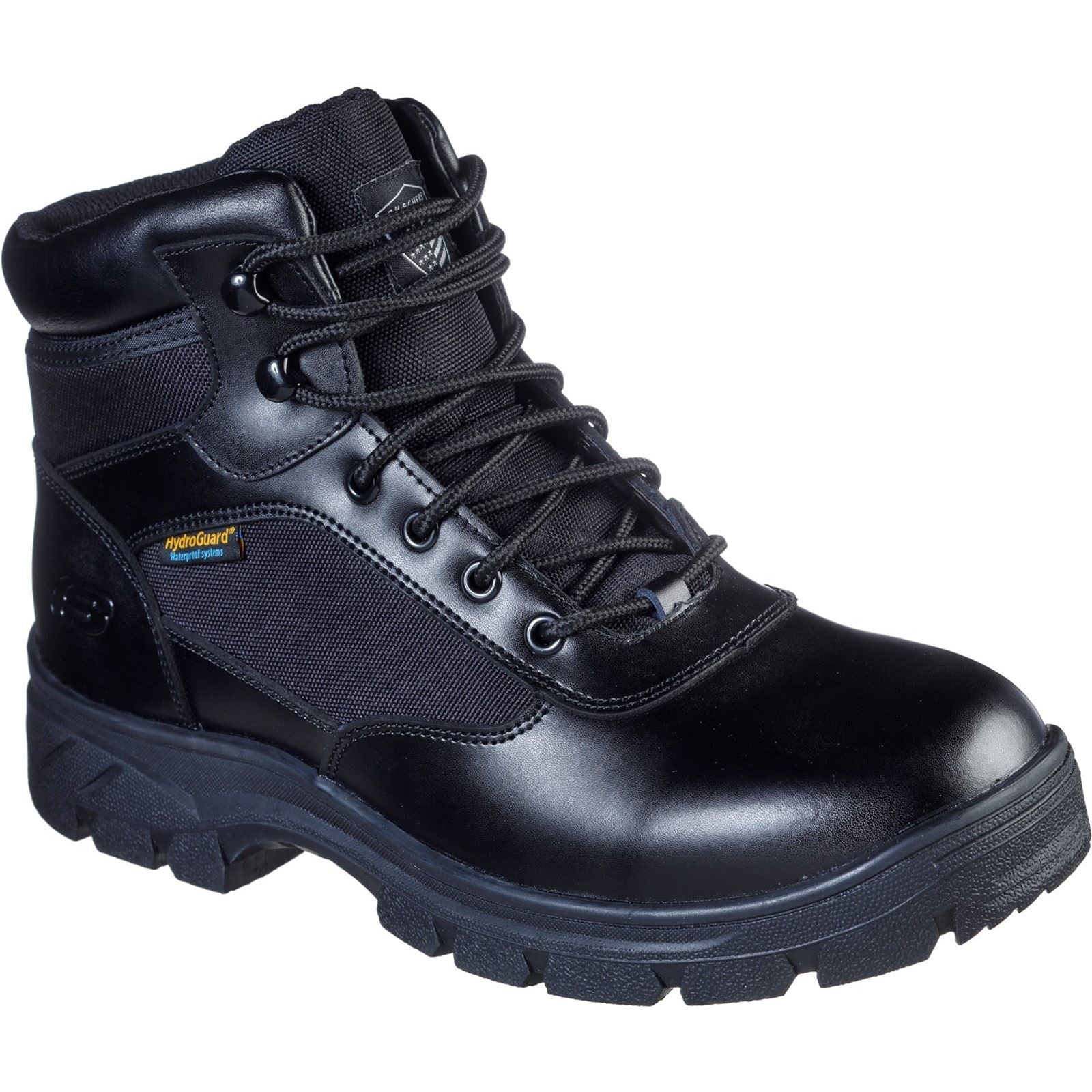 Skechers Workwear Wascana Benen WP Tactical Bottes De Sécurité En Cuir Pour Hommes Noires