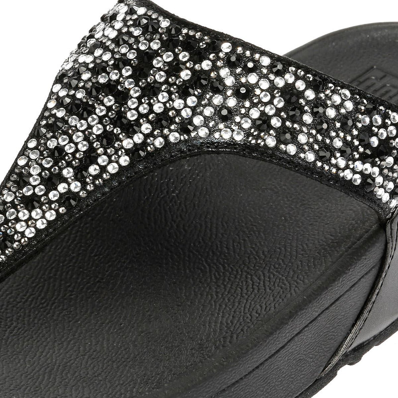 FitFlop Lulu Crystal Mix Sandales Noires Pour Femmes