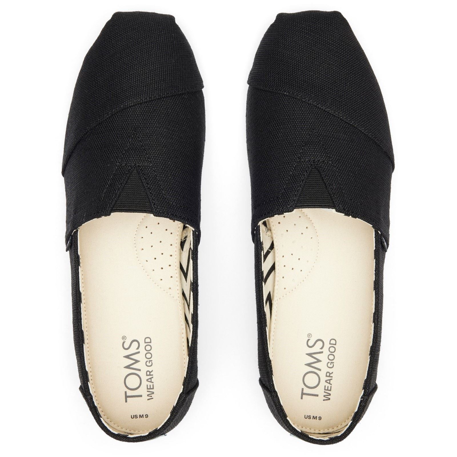 TOMS Alpargata Classic Espadrilles Noires En Coton Pour Hommes