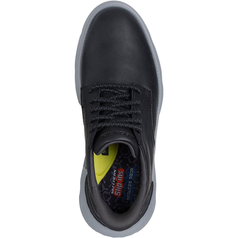 Skechers Garza Duran Baskets En Cuir Noir Pour Hommes