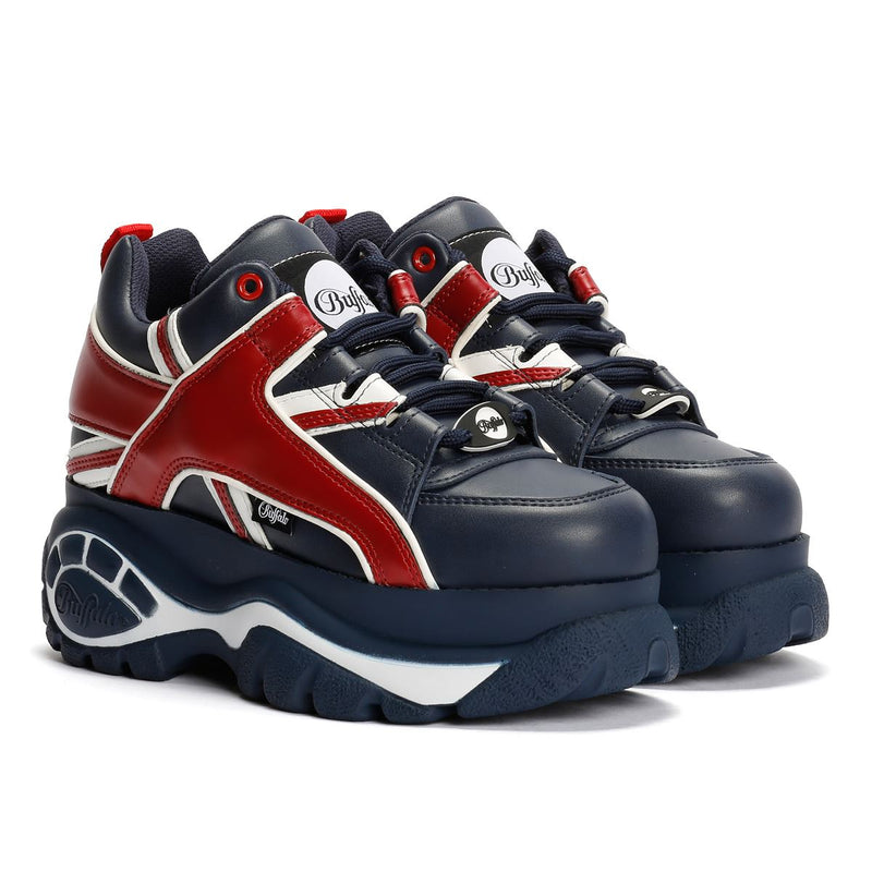 Buffalo 1339-14 Chaussures De Sport En Cuir Bleu Pour Femmes