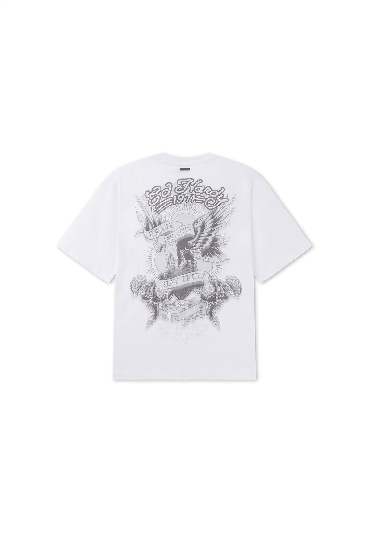 Ed Hardy Stay True Graphic Regular T-Shirts Blancs Pour Hommes