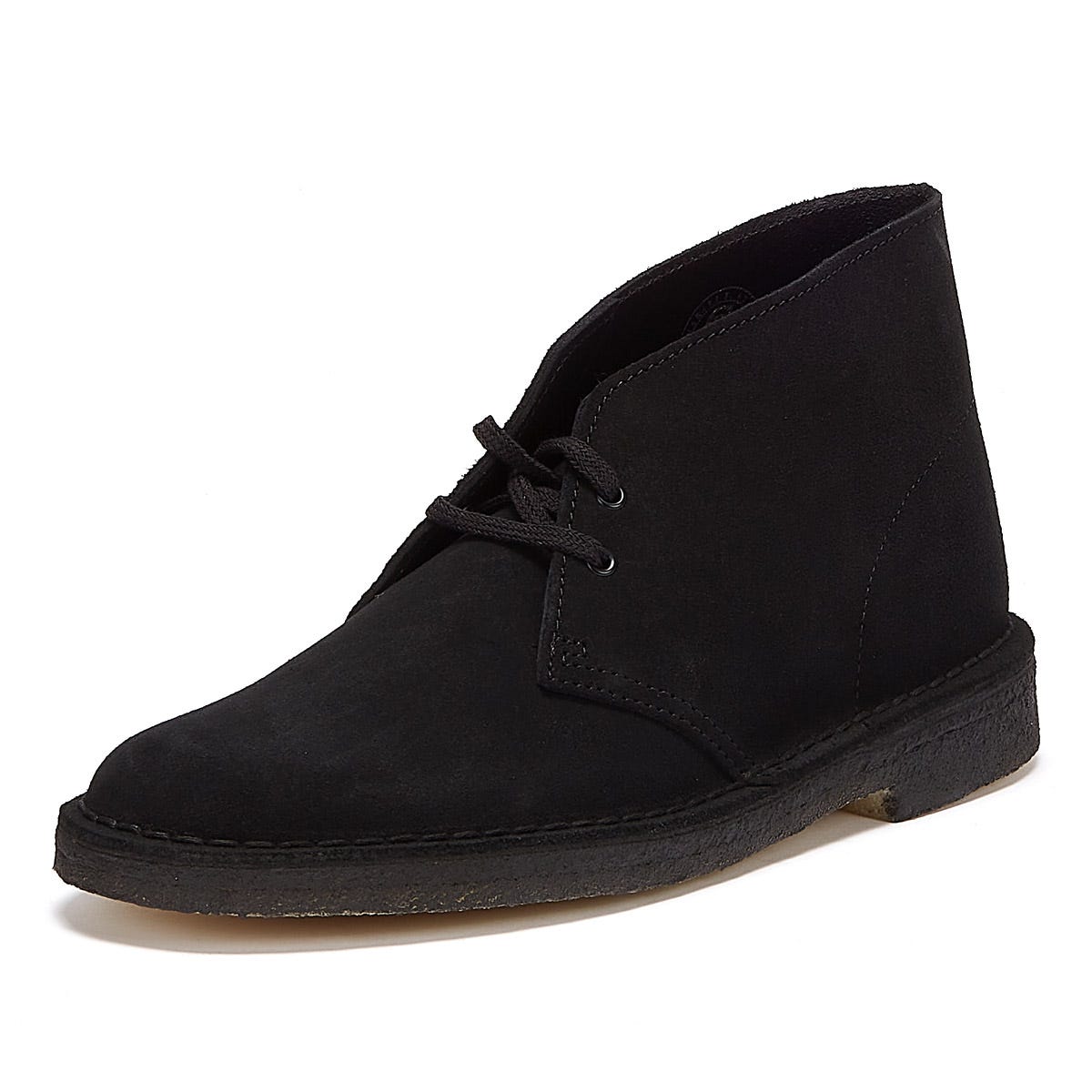 Clarks Originals Desert Bottes Noires En Daim Pour Hommes