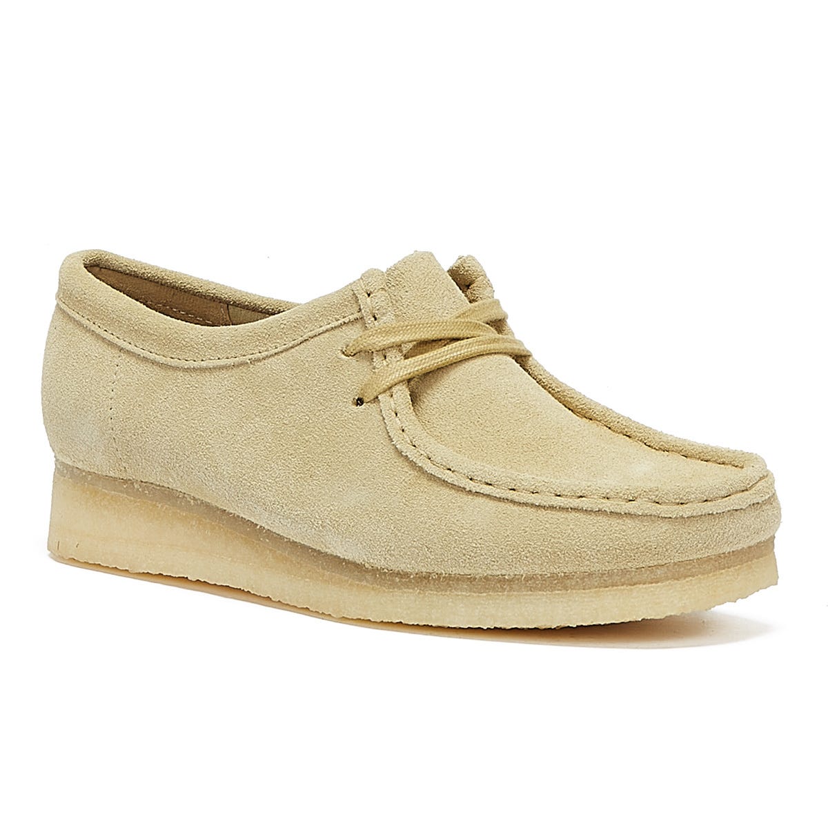 Clarks Originals Wallabee Femme En Daim Beiges Chaussures