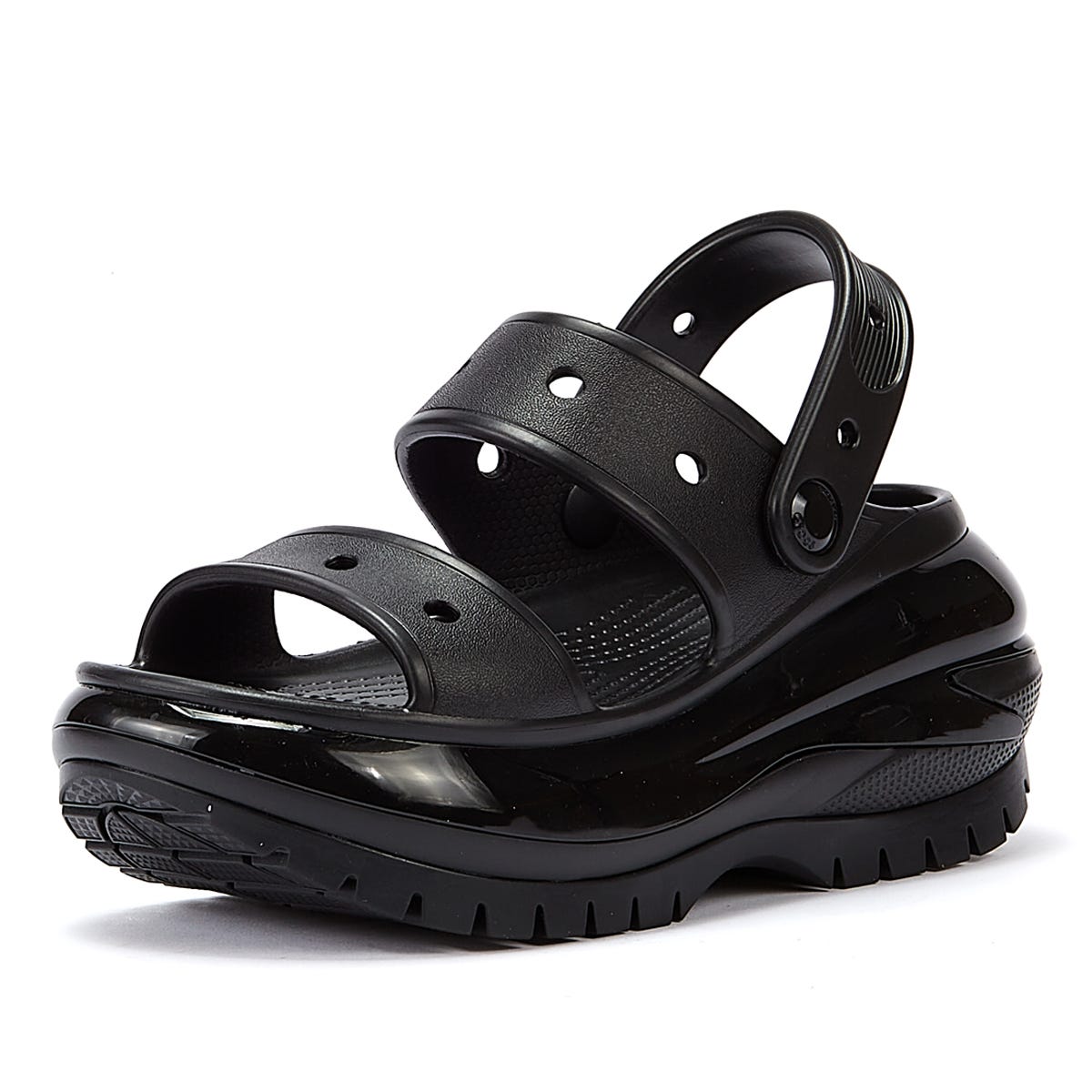 Sandales Crocs Classic Mega Crush Noir Femme